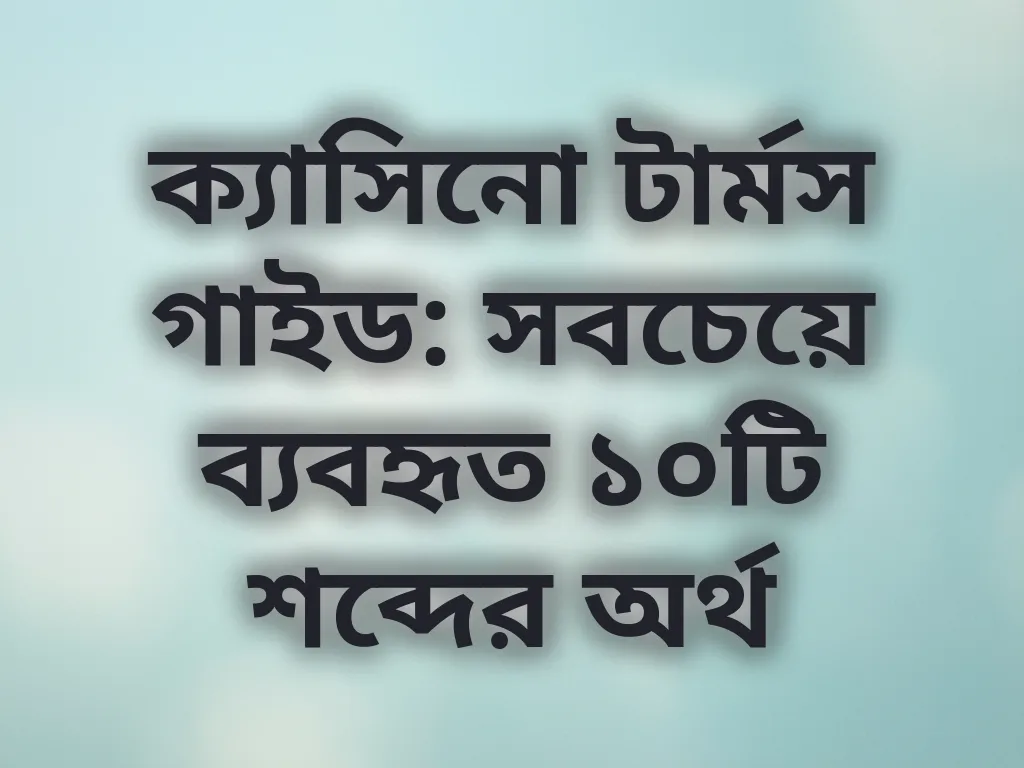 ক্যাসিনো টার্মস গাইড